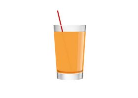 Peach Juice on a Glass clipart