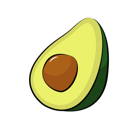 Avocado cartoon clipart
