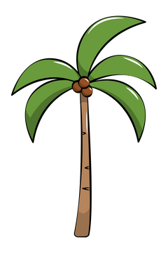 Coconut tree clipart