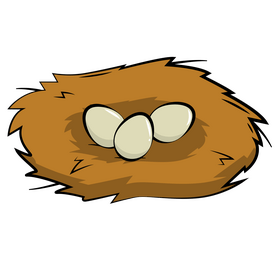 Nest with eggs clipart