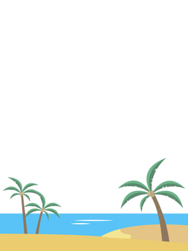 Beach palm border clipart