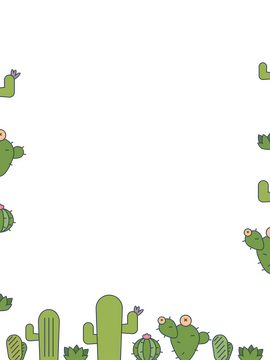 Cactus border clipart
