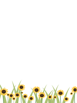 Sunflower border clipart