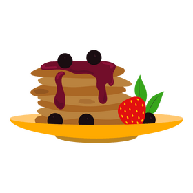 Pikelets pancakes clipart