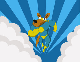 Kangaroo superhero vector