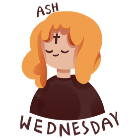 Ash wednesday girl clipart