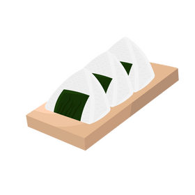 Onigiri Japanese rice balls clipart