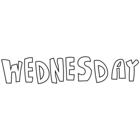 Wednesday black and white clipart