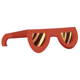 Cartoon glasses, sunglasses clipart