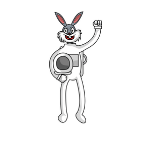 Bugs Bunny astronaut clipart