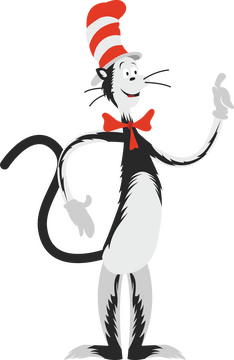 Cat In The Hat cartoon clipart