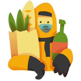 Disinfection worker cartoon shopping clipart