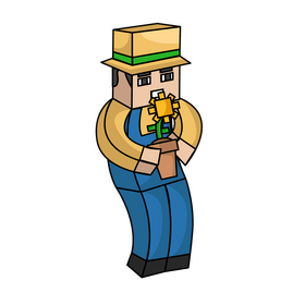 Minecraft farmer clipart