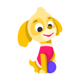 PAW Patrol Skye playing football clipart