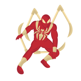 Spiderman Cartoon Iron Spider clipart