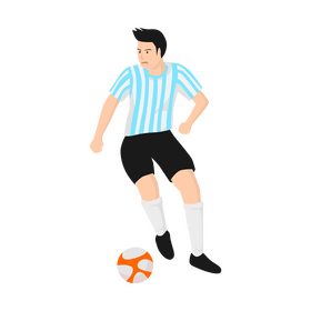 Argentinian football player clipart