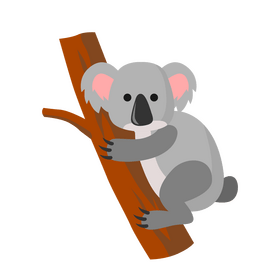 Cute koala cartoon clipart
