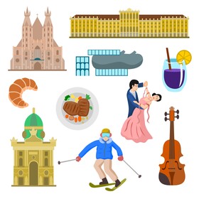Austria traditional symbols vector