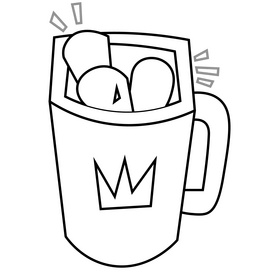 Isolation coffee black and white clipart