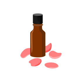 Bulgarian rose otto essential oil clipart