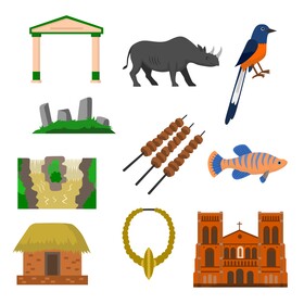 Central African Republic set vector