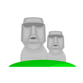 Moai statue clipart