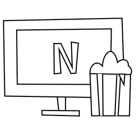 Isolation netflix black and white clipart