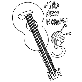 Isolation routine hobbies, find new hobbies black and white clipart