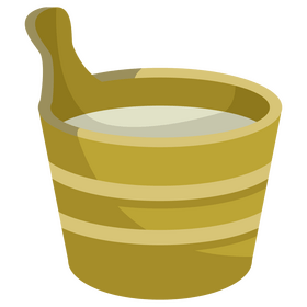 Sauna bucket clipart