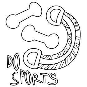 Isolation routine, do sports black and white clipart