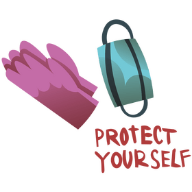 Isolation routine, protect yourself, stay safe clipart