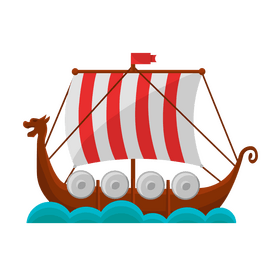 Viking ship clipart
