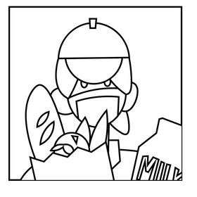 Personnel delivery man during coronavirus pandemic black and white clipart