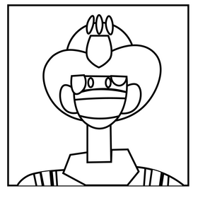 Personnel fireman during coronavirus pandemic black and white clipart