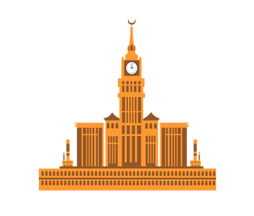 Abraj Al Bait clock tower clipart