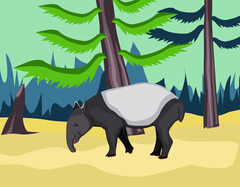 Cartoon tapir vector image