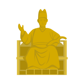 Statue of King Sejong clipart