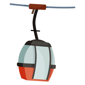 Cable car cartoon clipart