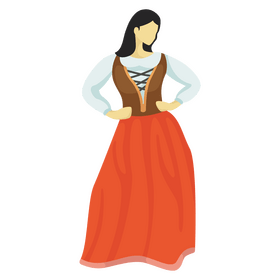 Switzerland traditional dress clipart