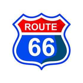 Route 66 emblem clipart