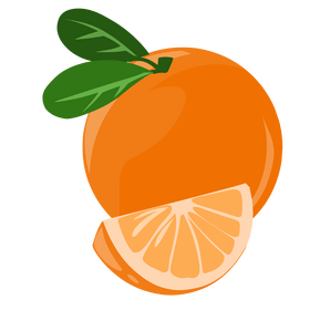 Orange healthy fruit clipart