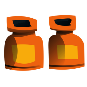 Laboratory flasks cartoon clipart