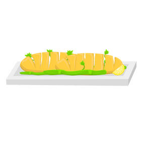 Vegetarian Food Hasselback potatoes clipart