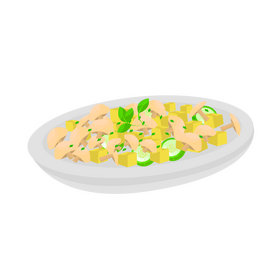 Vegetarian Food Tofu and mushroom clipart