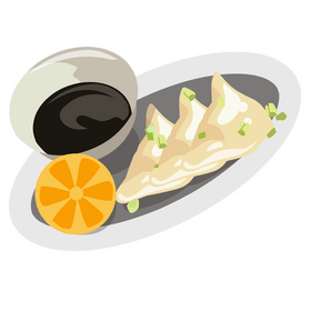 Chinese potstickers clipart
