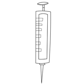 Vaccine injector black and white clipart