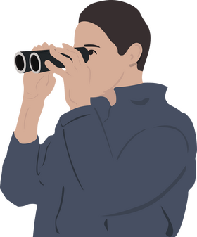 Birdwatcher, birdwatching, birding clipart