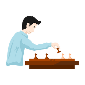 Playing chess clipart