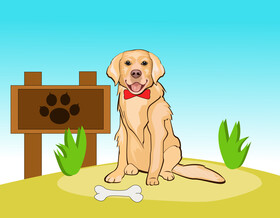 Golden retriever vector