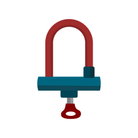 Bike u lock clipart